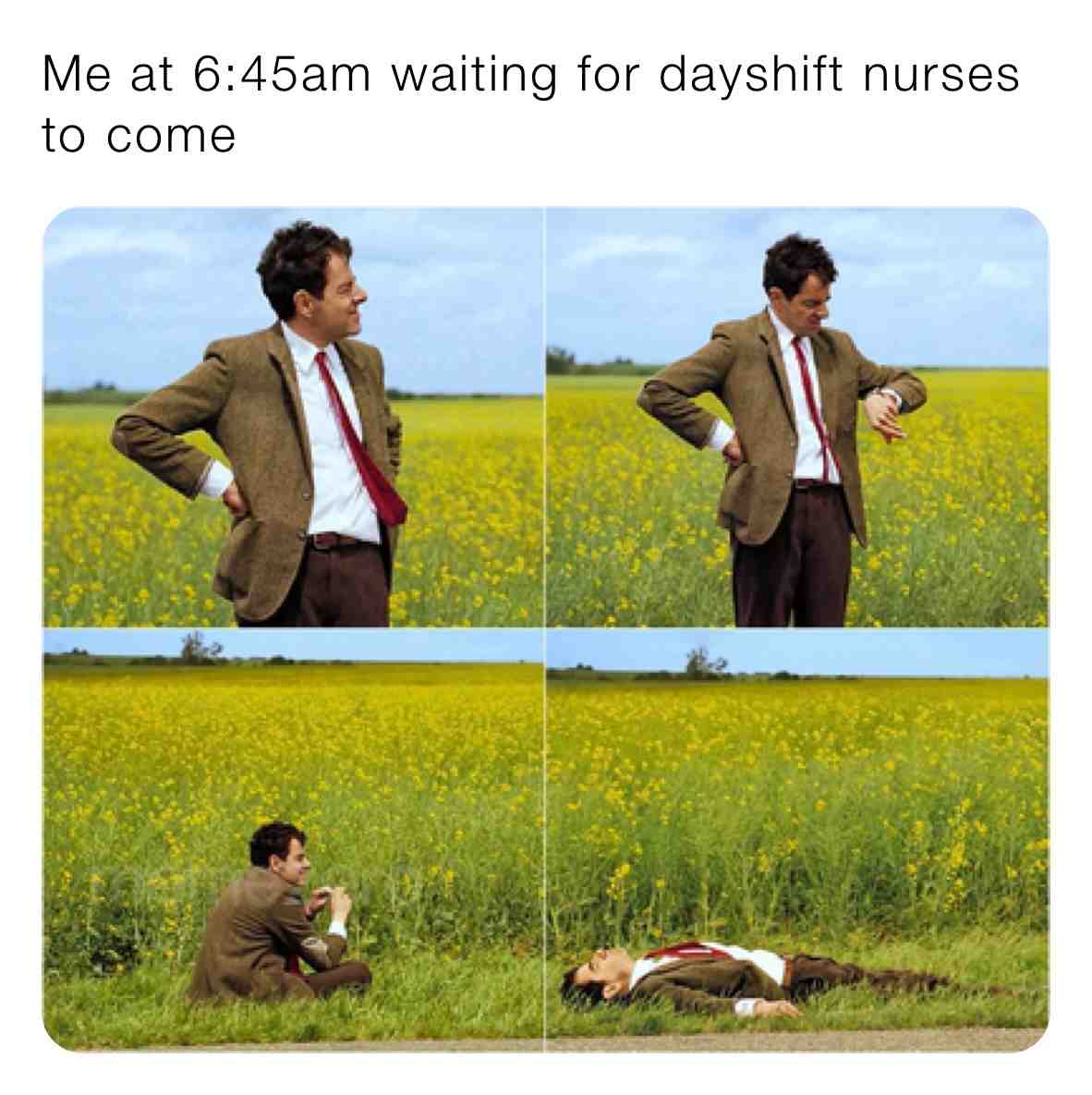 Last 5 minutes are the worst... #hospitallife #medicalhumor #nursesbelike #hospitalmemes Balkan Icomicnurse 