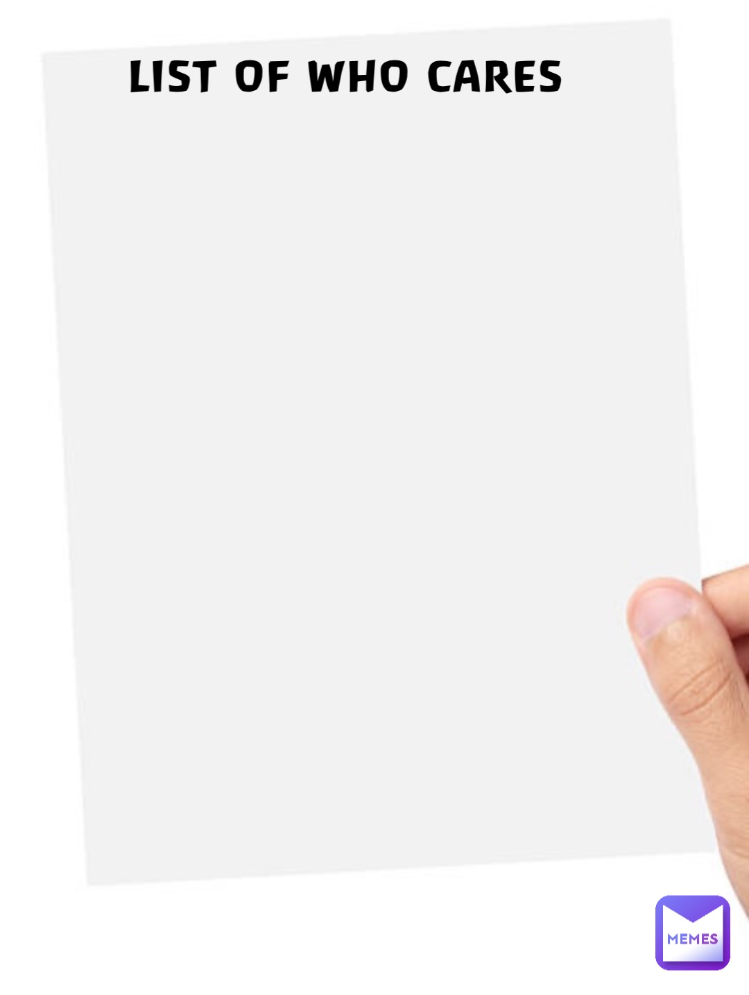 LIST OF WHO CARES