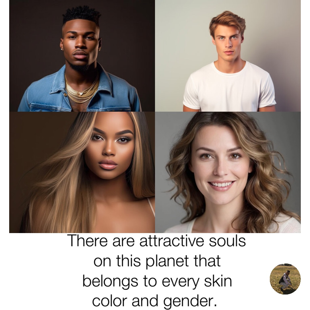 There are attractive souls on this planet that belongs to every skin color and gender.