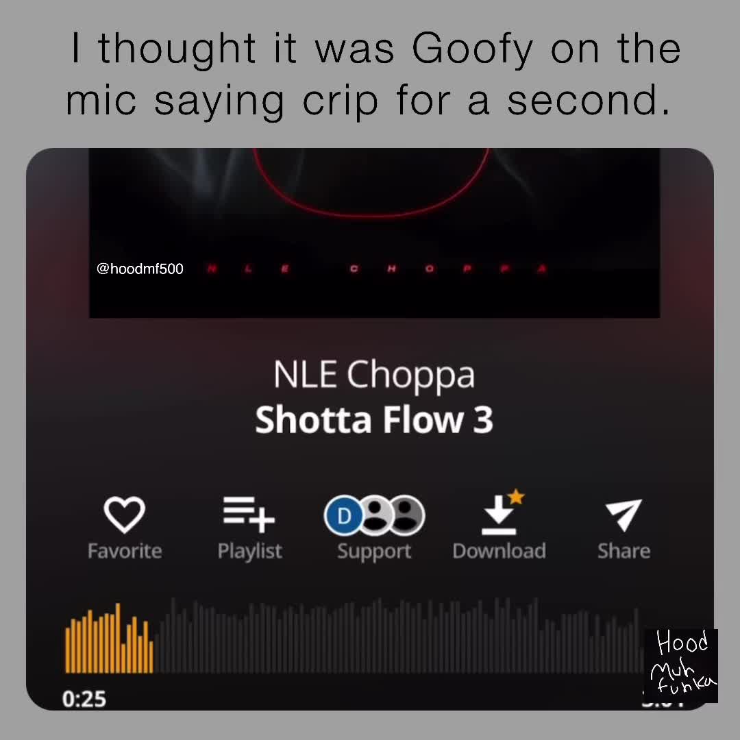 I thought it was Goofy on the mic saying crip for a second. @hoodmf500 ...