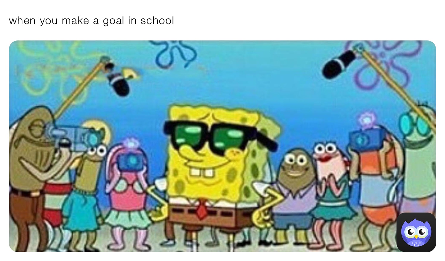 when you make a goal in school 