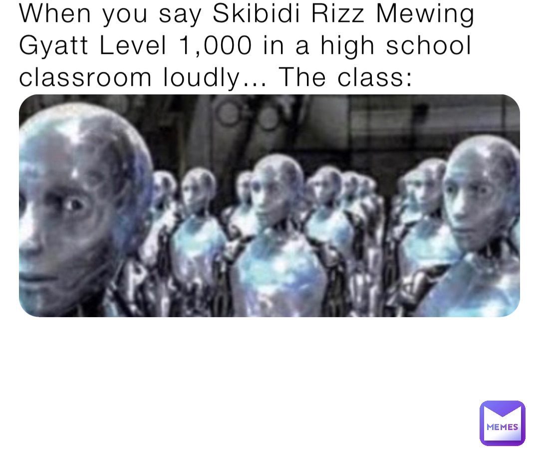 When you say Skibidi Rizz Mewing Gyatt Level 1,000 in a high school ...