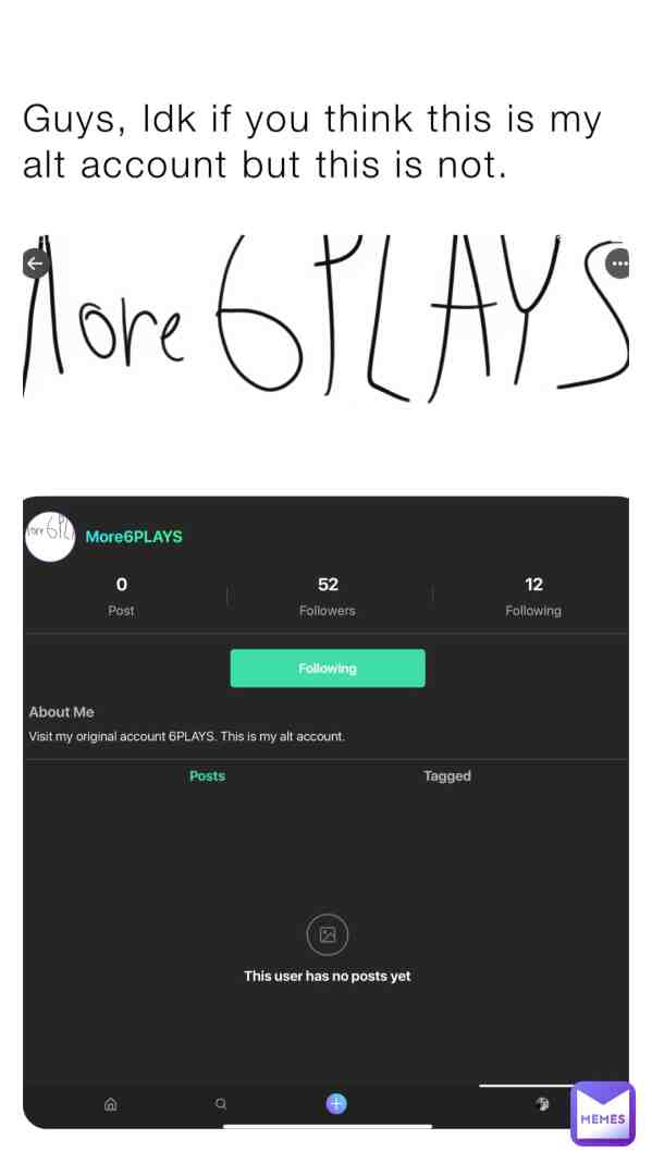 Meme shared by @6PLAYS