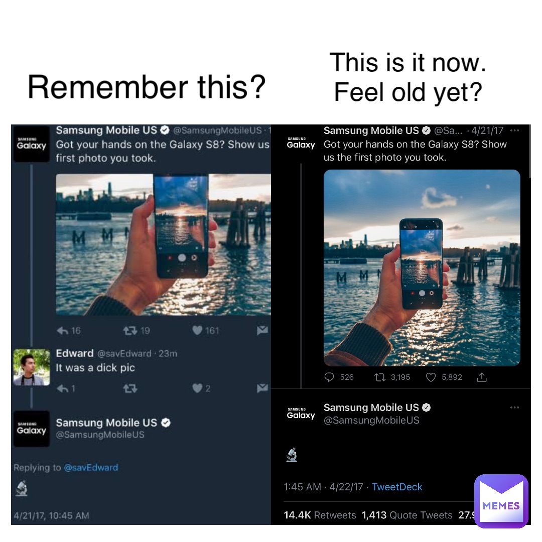 Double tap to edit Remember this? This is it now.
Feel old yet?