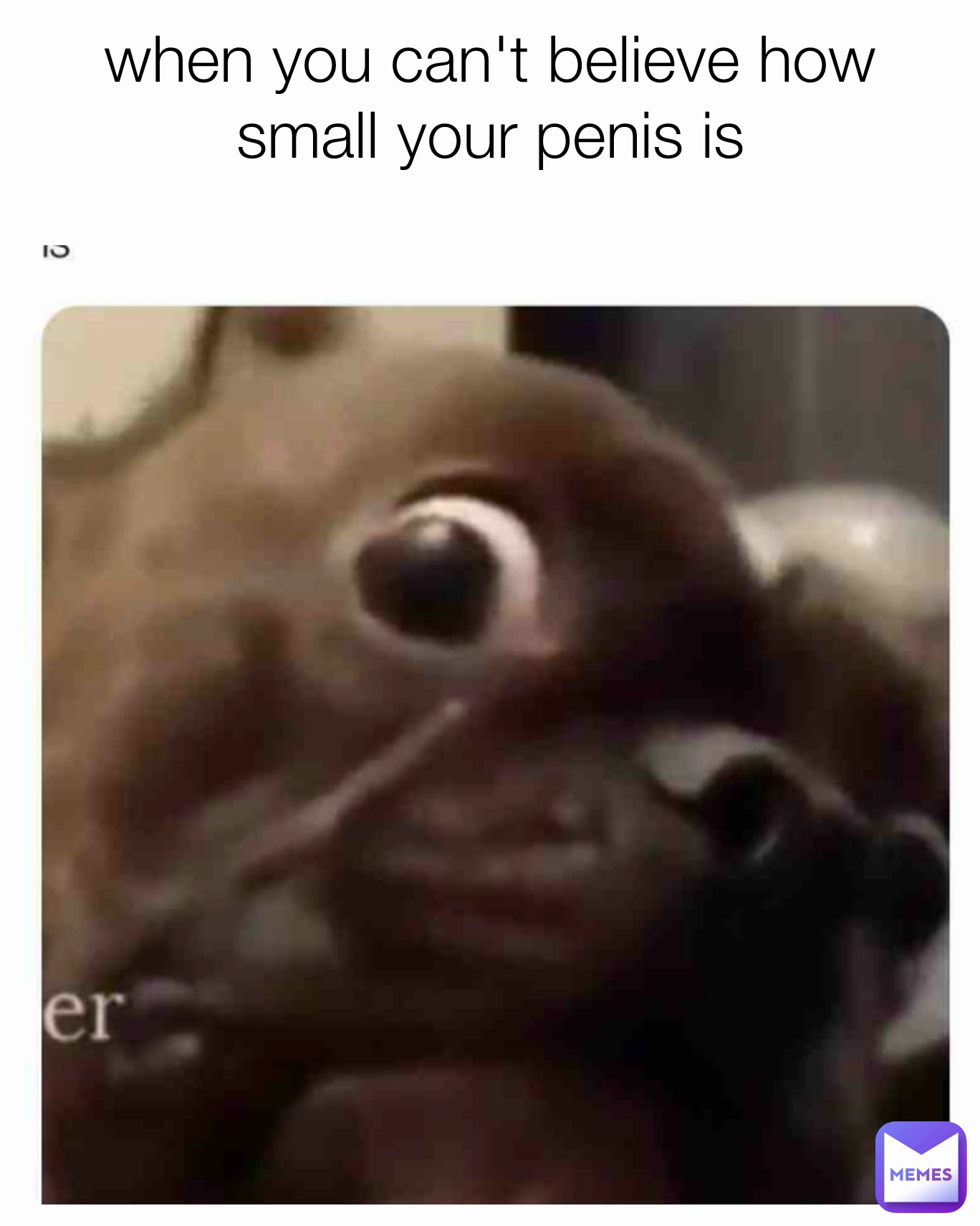 when you can't believe how small your penis is
