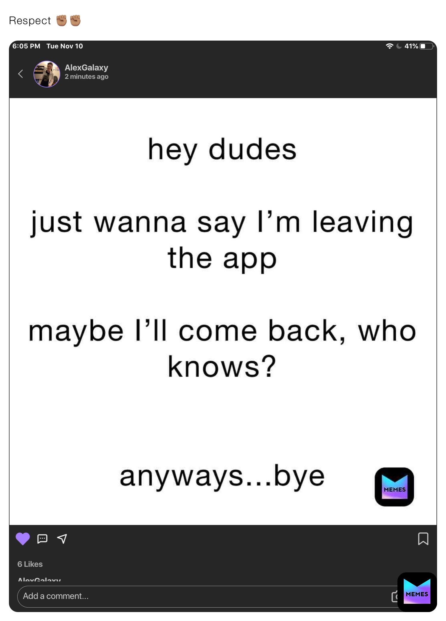 Respect ✊🏽✊🏽