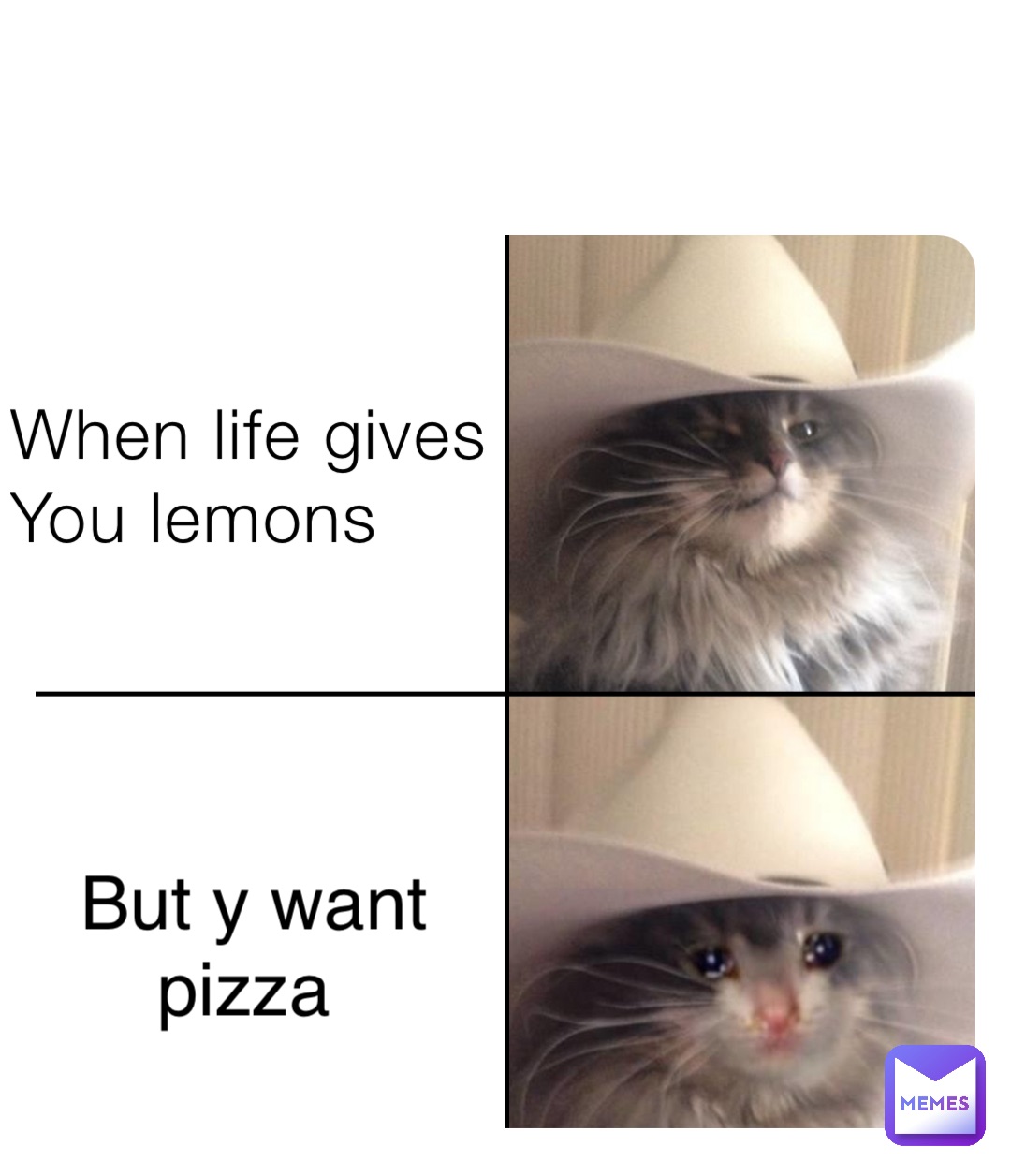 When life gives
You lemons But y want pizza
