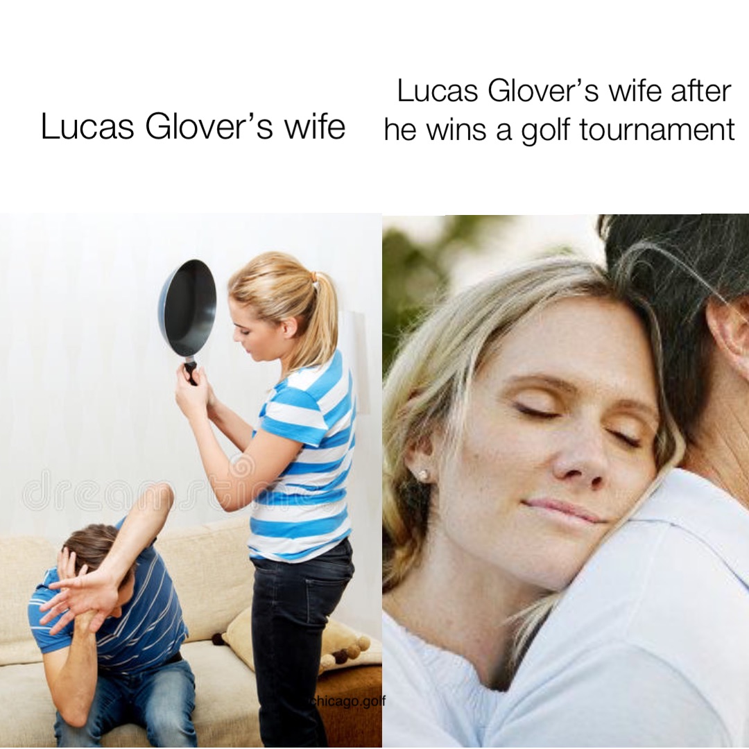 Lucas Glover’s wife Lucas Glover’s wife after he wins a golf tournament