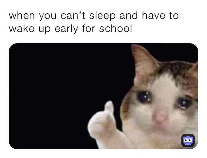 when you can’t sleep and have to wake up early for school