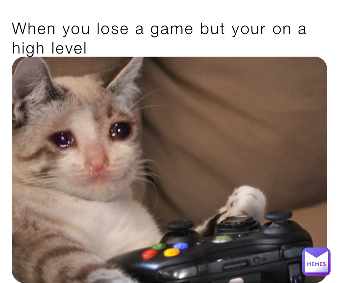 When you lose a game but your on a high level