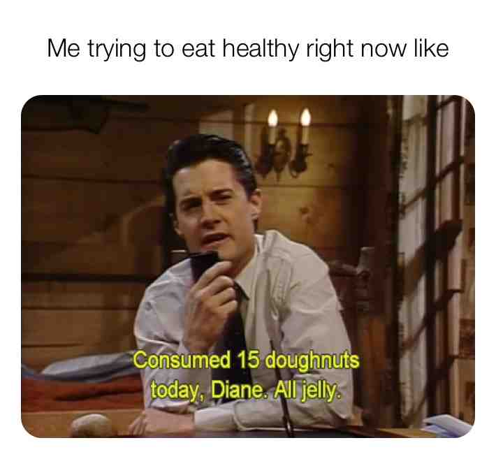 🍩 #twinpeaks #agentcooper #davidlynch #donut #quarantine #stress #eat #stresseat #life