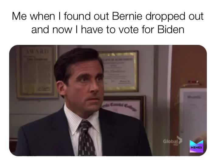 Nooooooooooooooooo  #berniesanders  #no  #joebiden  #theoffice  #michaelscott  #politics  #upset  #why  #meme  #life