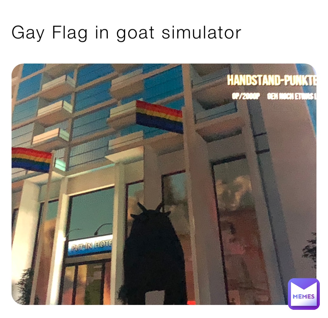 Gay Flag in goat simulator