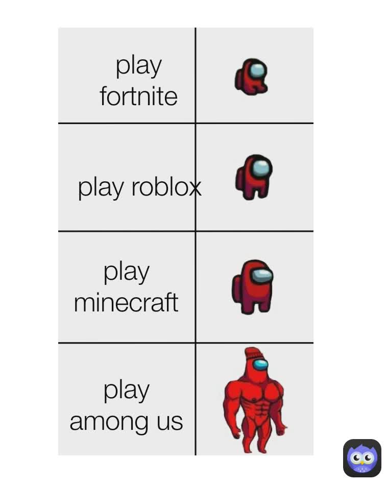 play minecraft play roblox play among us play fortnite