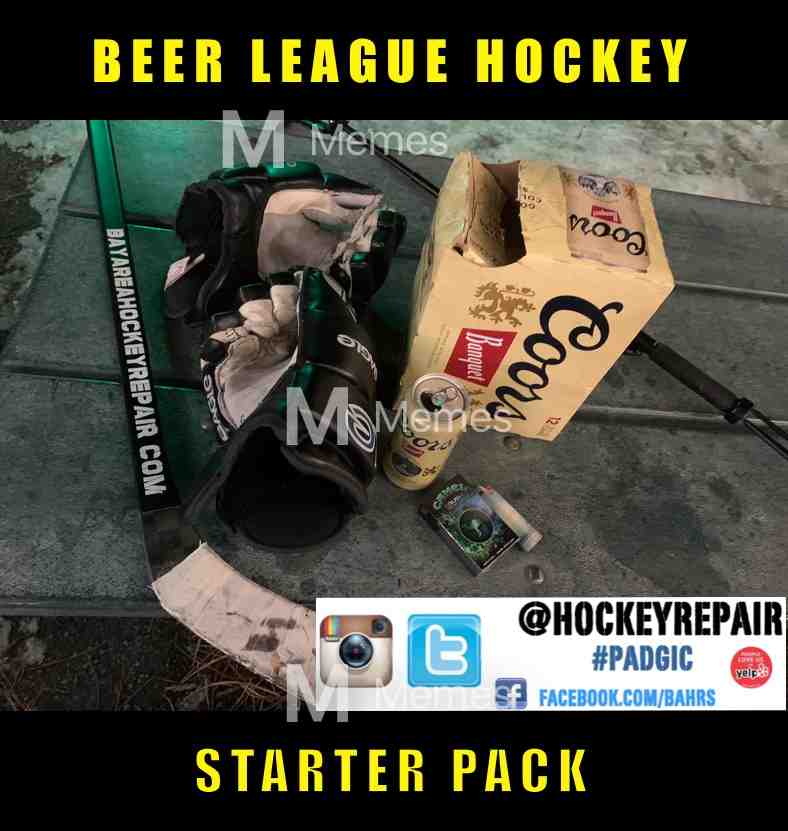 Beer league starter pack #Hockey #duster #Hockey #BeerLeague
