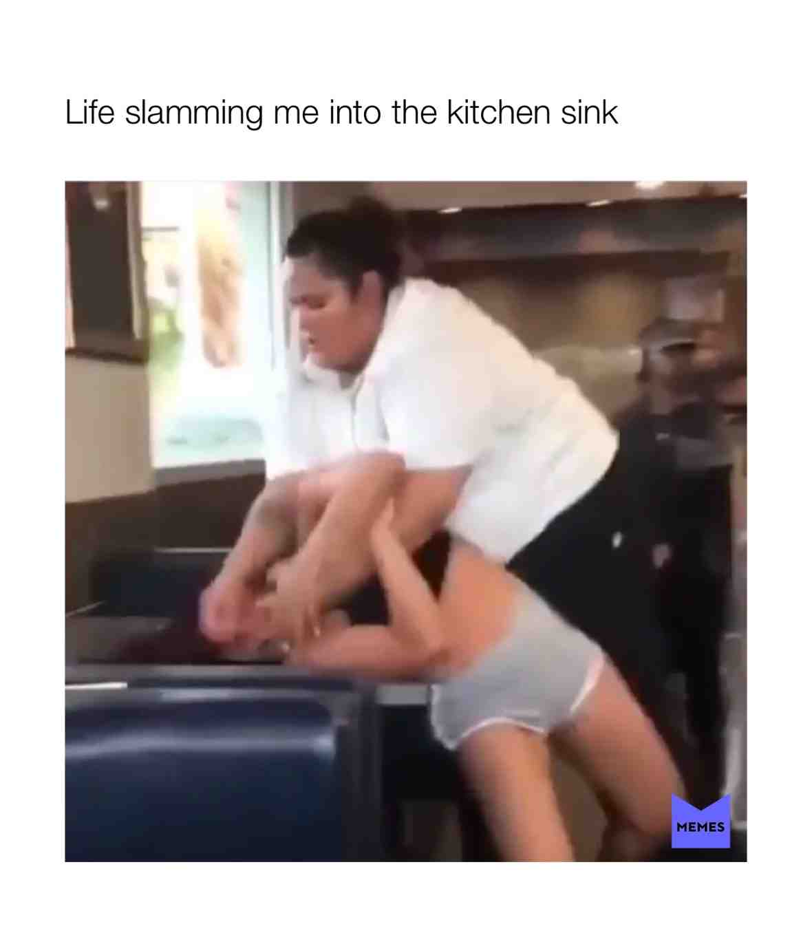 #life #lifesucks #ow #meme #girl #relateable #kitchen #sink #violent #whenlifegivesyoulemons #sad #struggle #slam #fight #upsanddowns