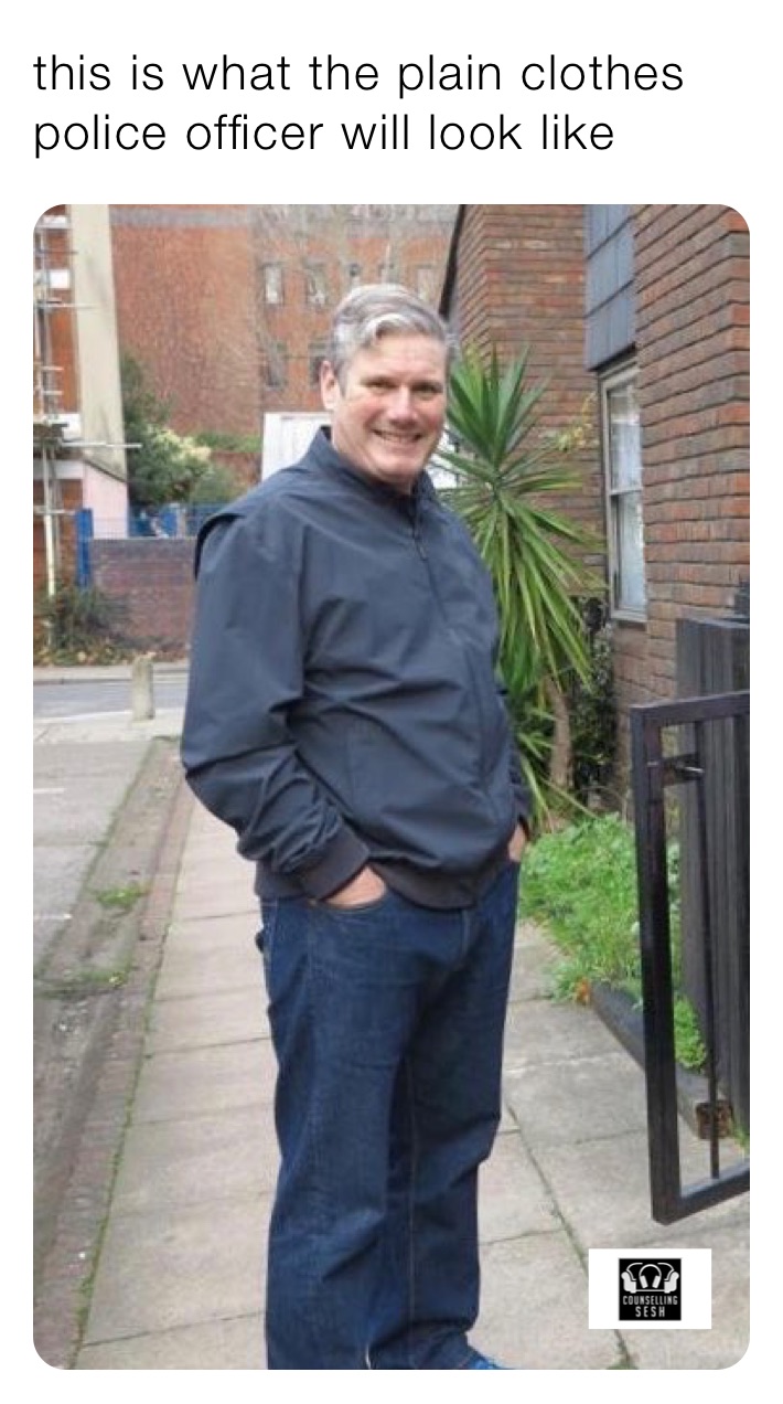 this is what the plain clothes police officer will look like 
