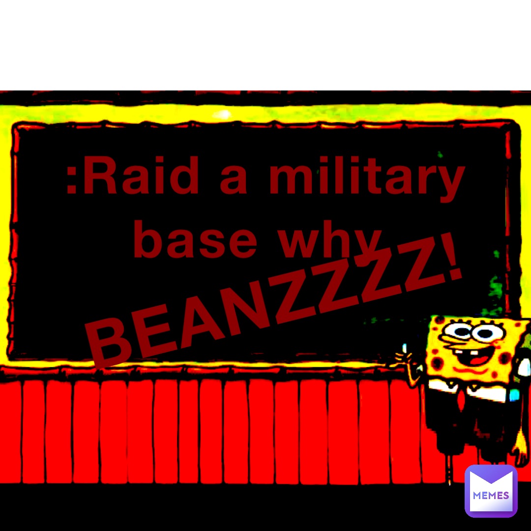 :Raid a military base why BEANZZZZ!
