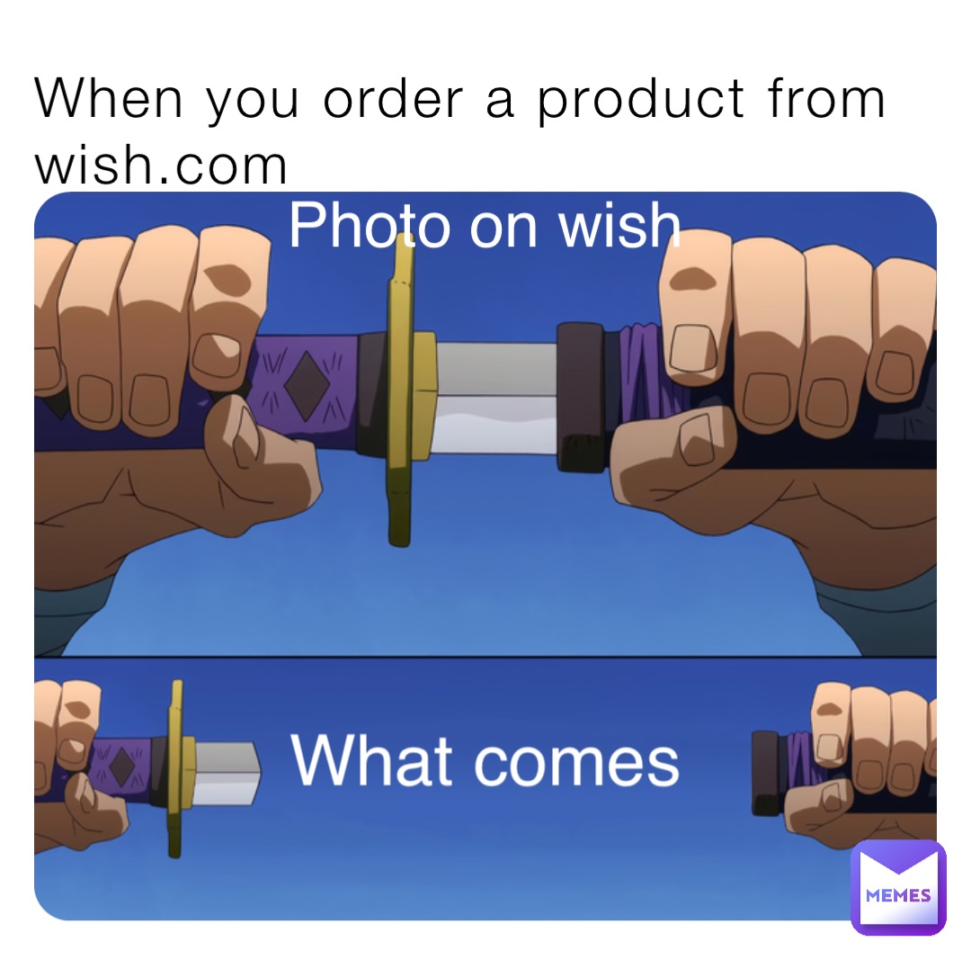 When you order a product from wish.com Photo on wish What comes