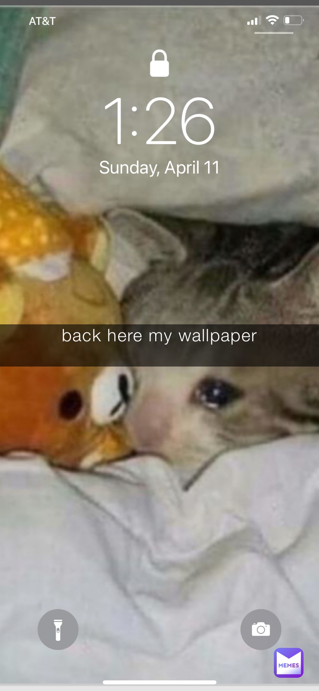 back here my wallpaper 
