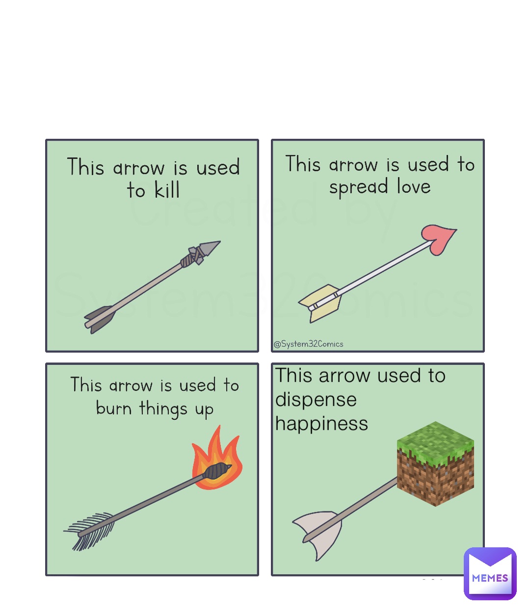 This arrow used to dispense happiness