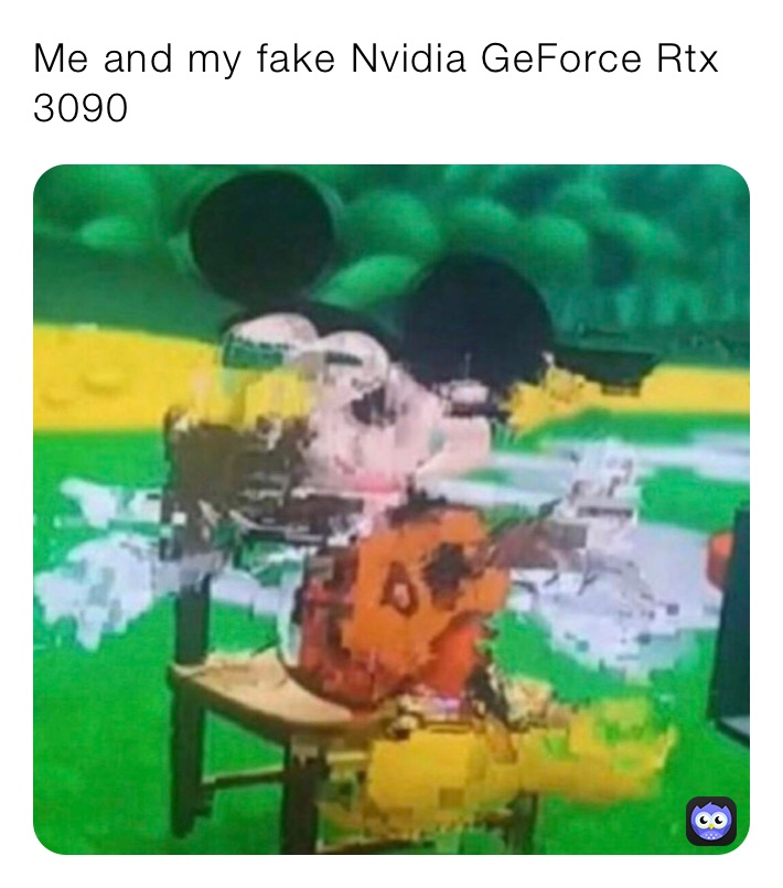 Me and my fake Nvidia GeForce Rtx 3090 