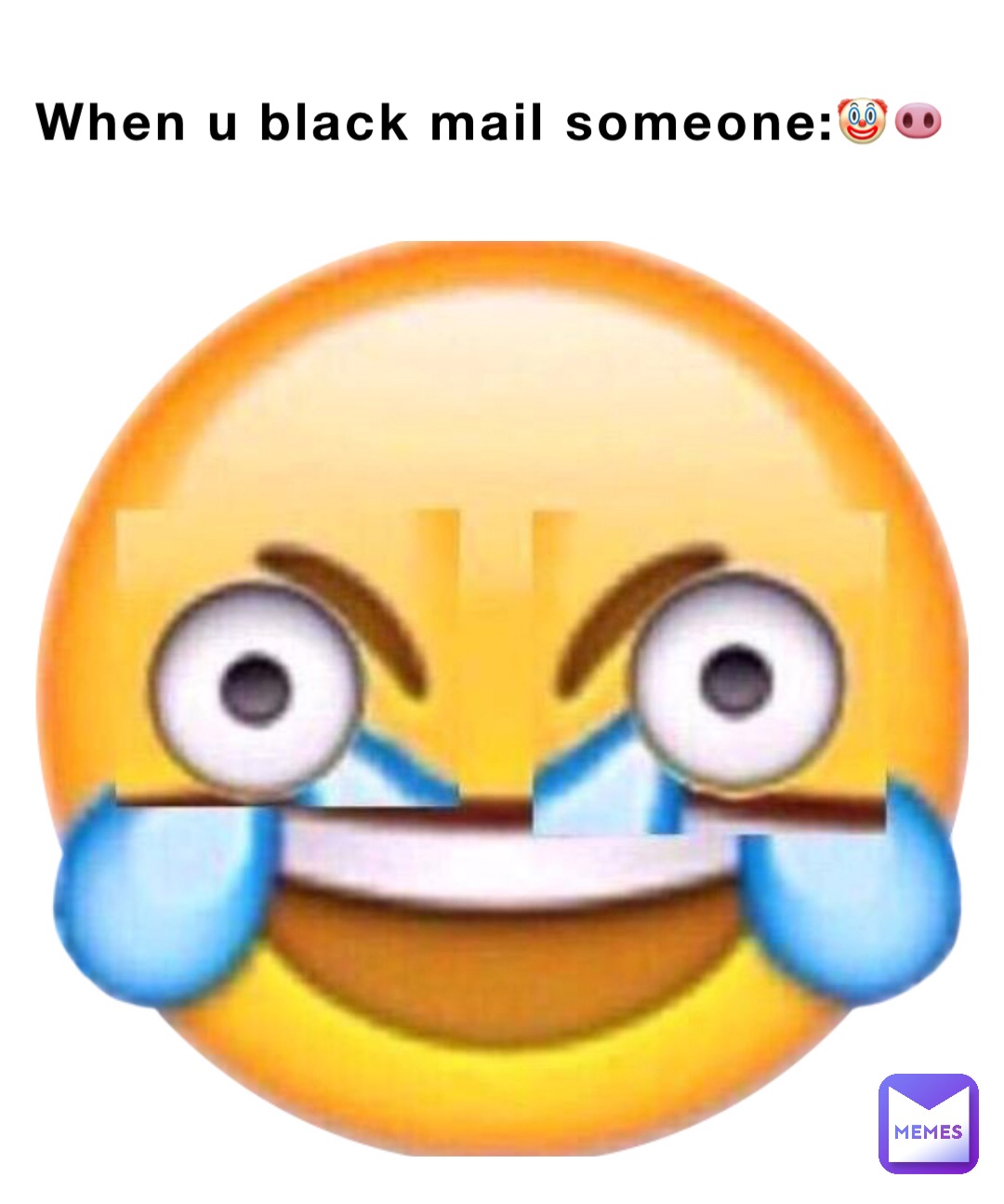 When u black mail someone:🤡🐽