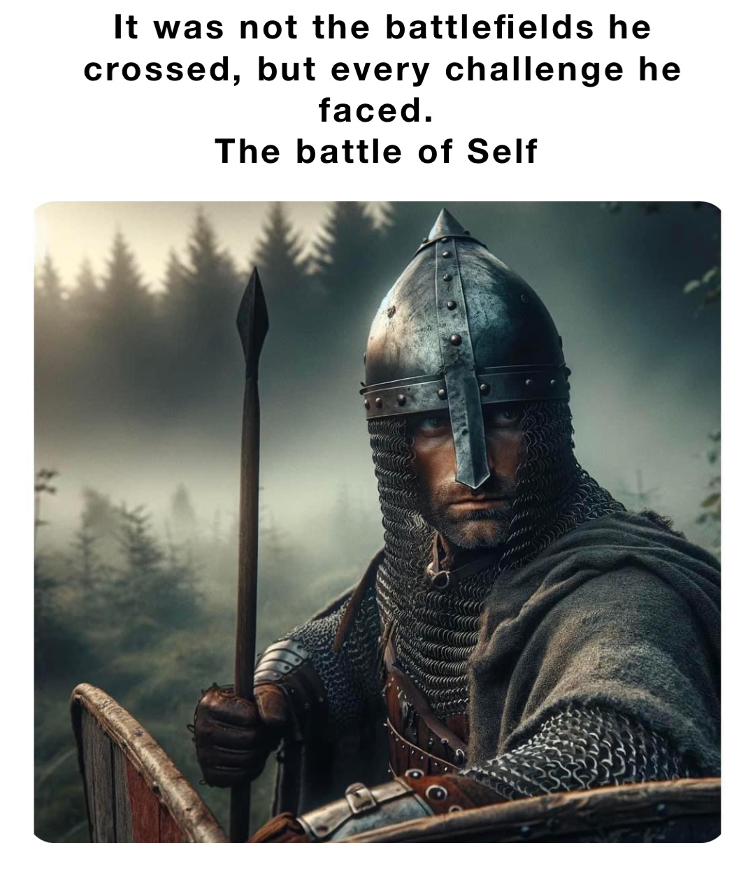 It was not the battlefields he crossed, but every challenge he faced.
The battle of Self
