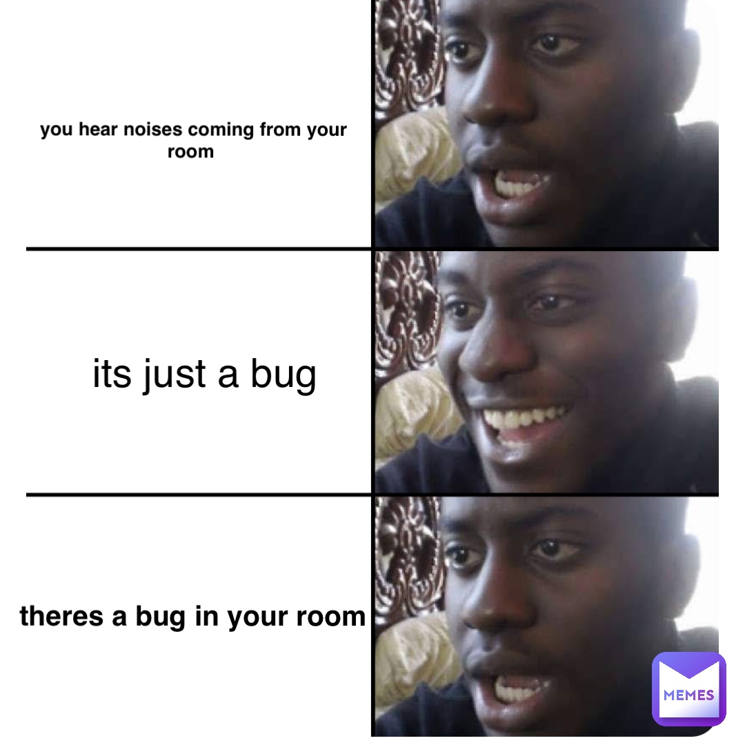 you hear noises coming from your room its just a bug theres a bug in your room