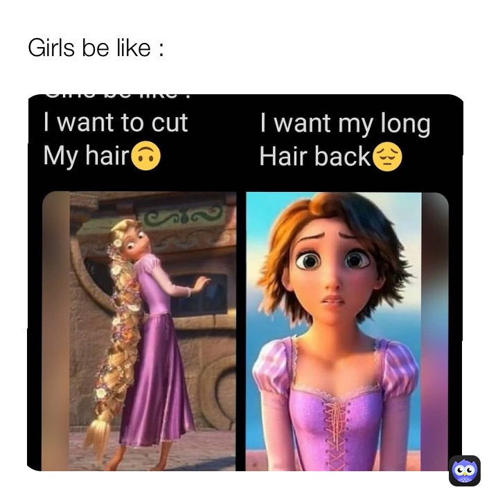 tangled haircut memes