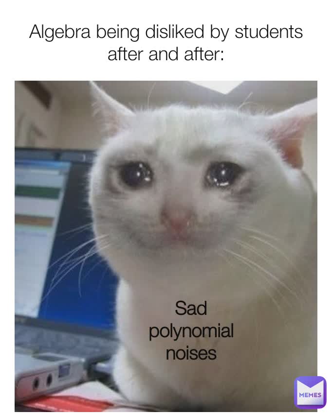 Algebra being disliked by students after and after: Sad polynomial noises