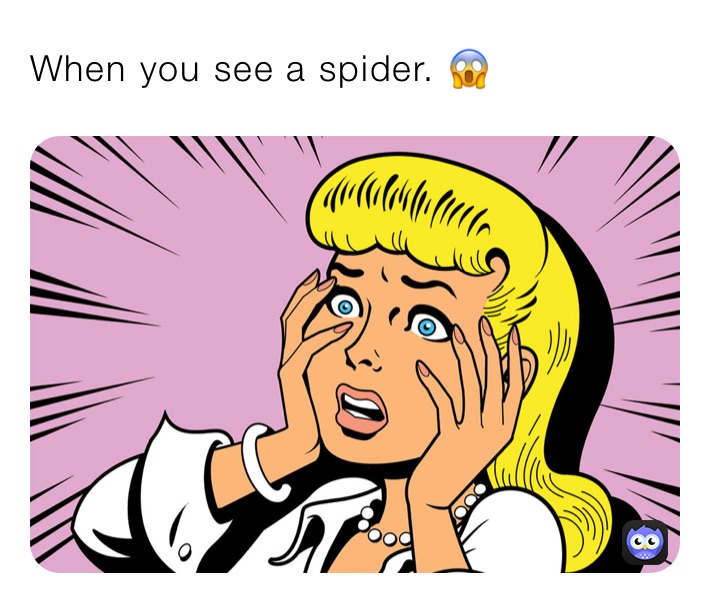 When you see a spider. 😱