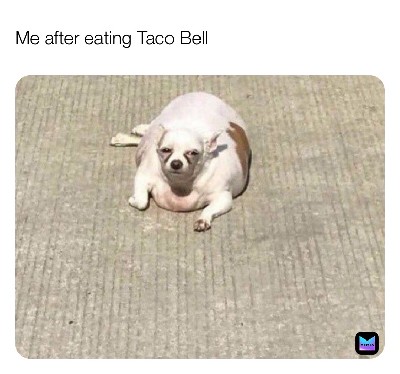 Me after eating Taco Bell
