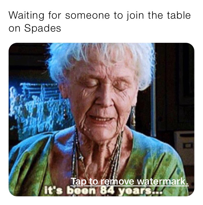 Waiting for someone to join the table on Spades 