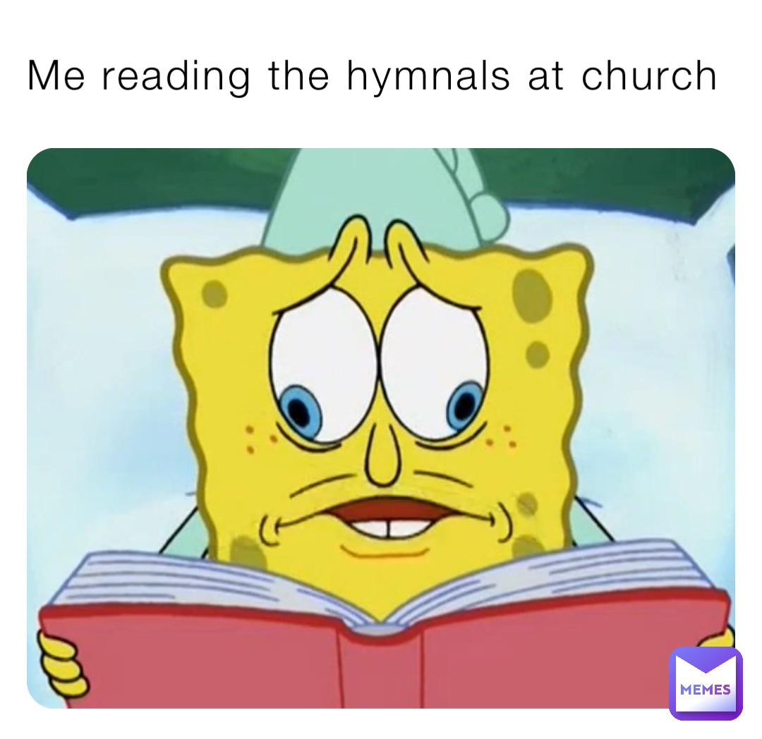 Me reading the hymnals at church