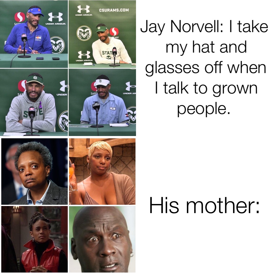 Jay Norvell: I take my hat and glasses off when I talk to grown people. His mother: