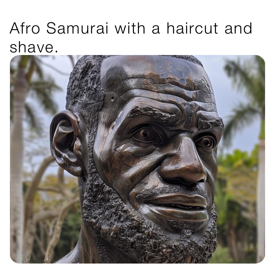 Afro Samurai with a haircut and shave.