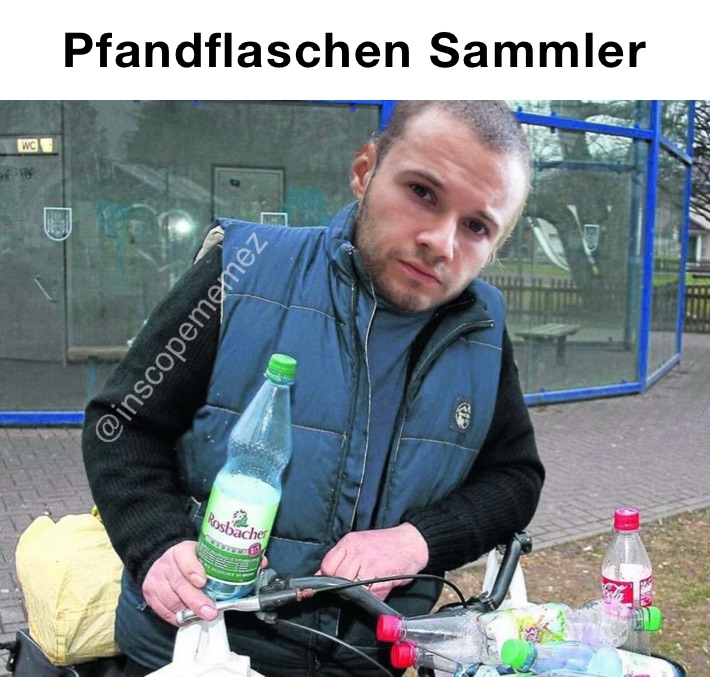 Pfandflaschen Sammler