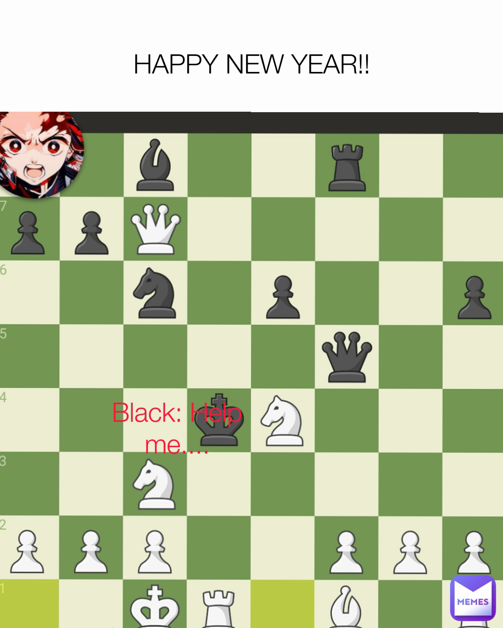 Black: Help me.... HAPPY NEW YEAR!!