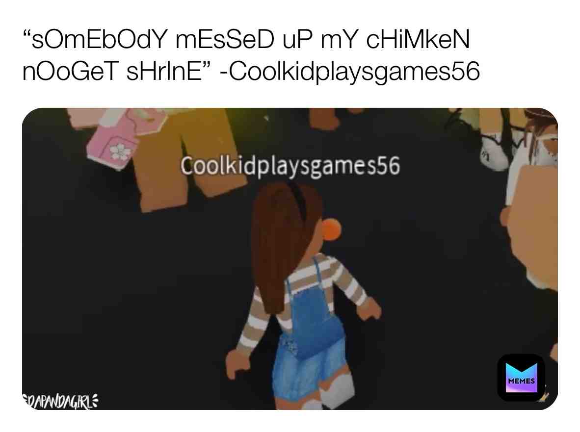 ​ #dapandagirl  #roblox  #chickennuggets