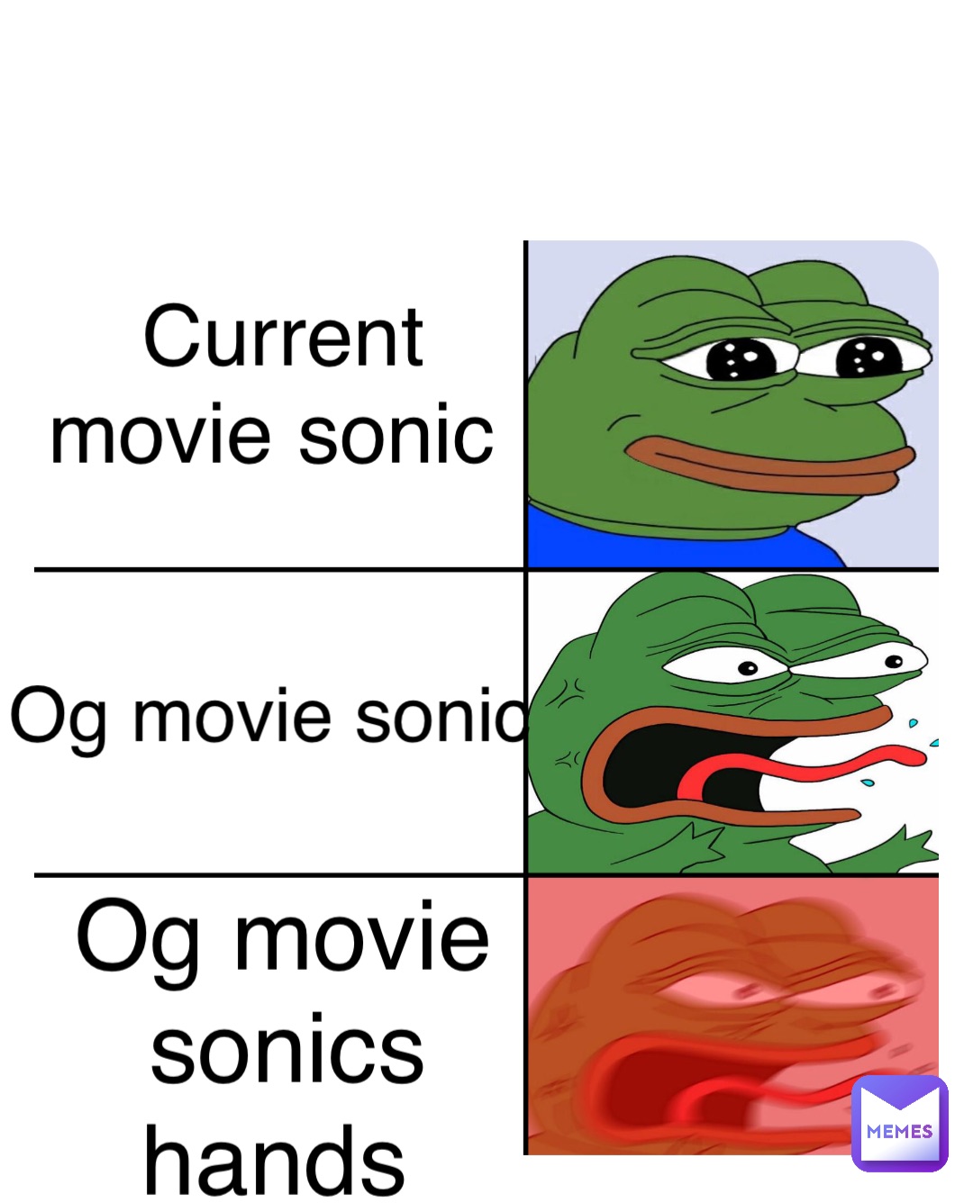 Double tap to edit Current movie sonic Og movie sonic Og movie sonics hands