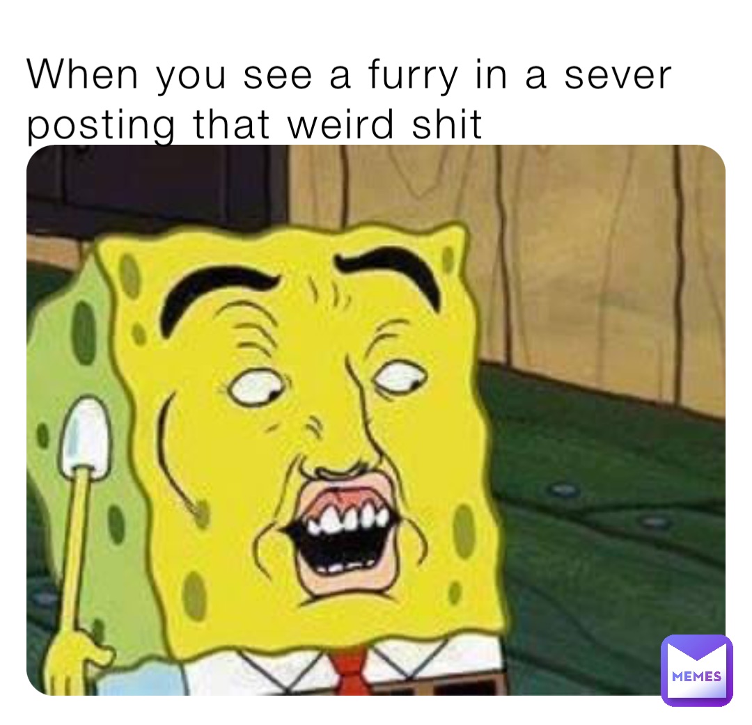 When you see a furry in a sever posting that weird shit