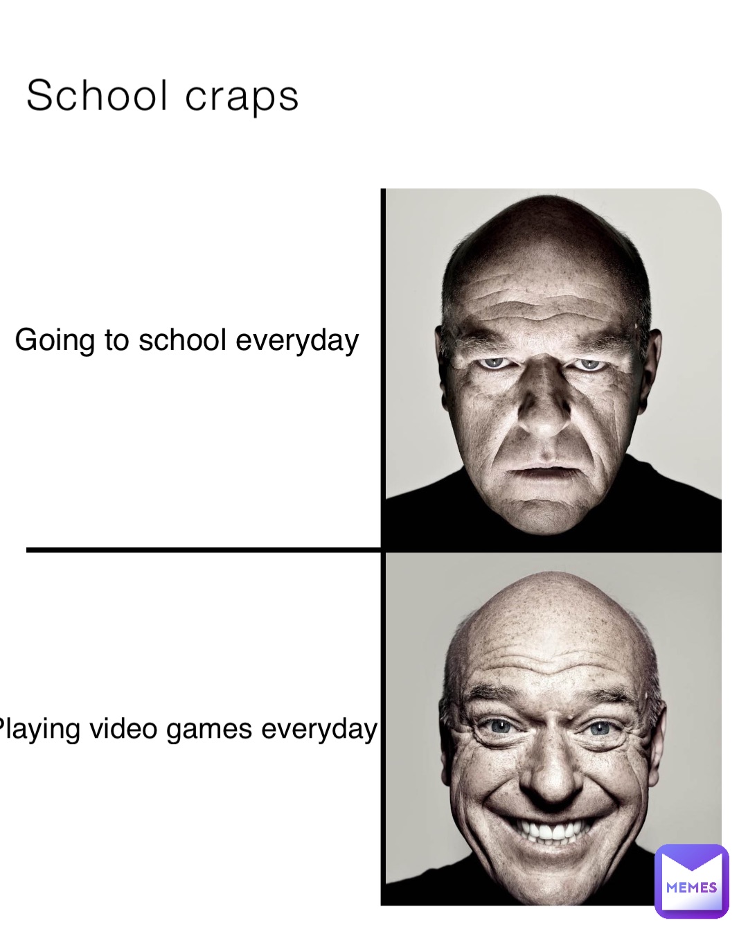 School craps Going to school everyday Playing video games everyday