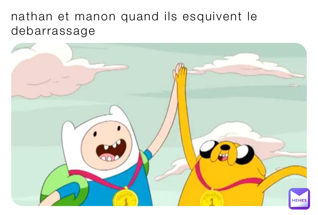 nathan et manon quand ils esquivent le debarrassage