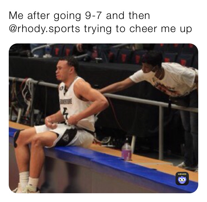 Me after going 9-7 and then @rhody.sports trying to cheer me up