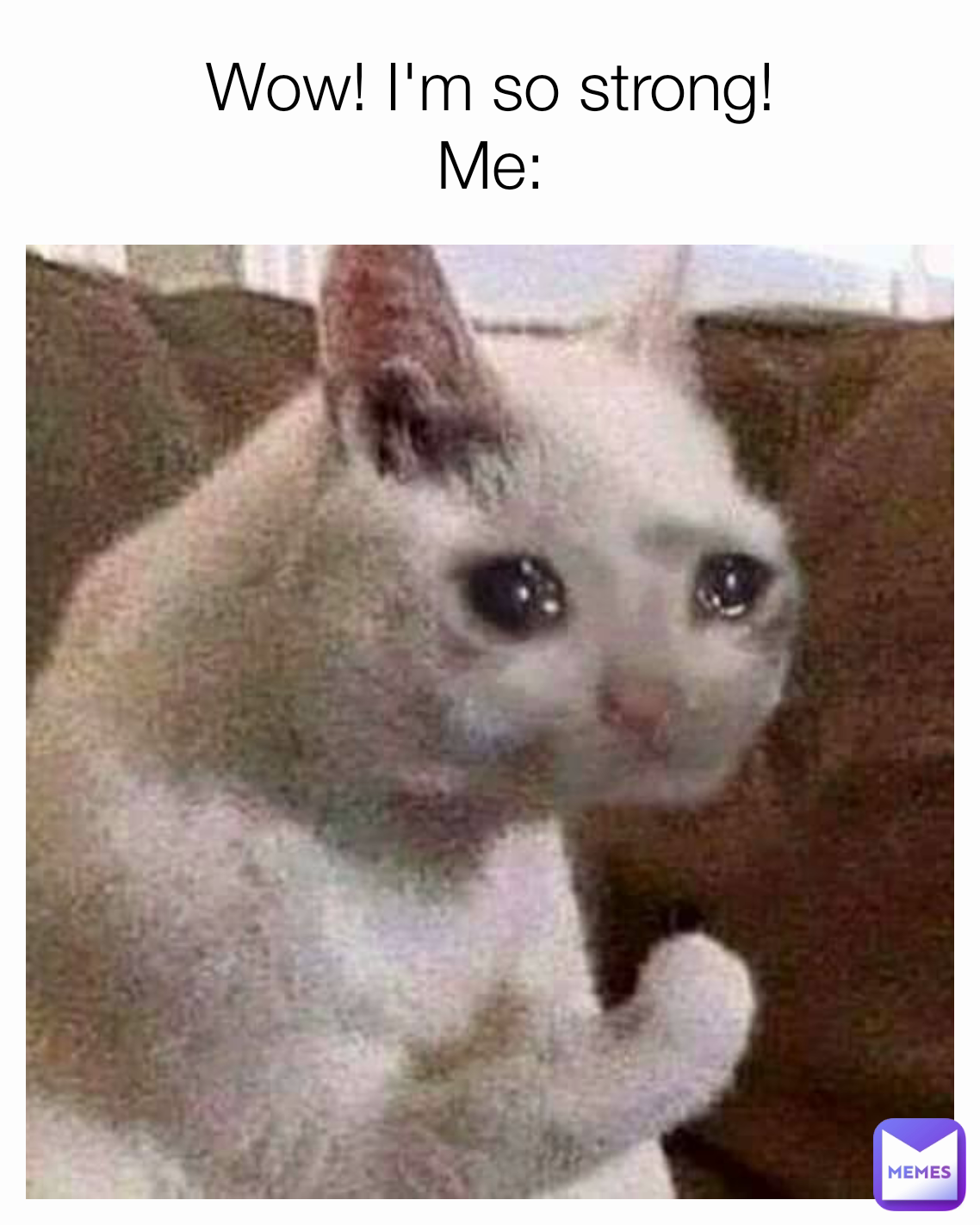 Wow! I'm so strong!
Me: