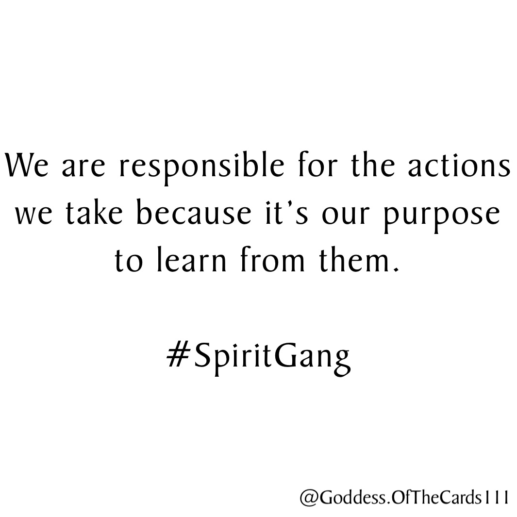 We are responsible for the actions we take because it’s our purpose to learn from them.

#SpiritGang
