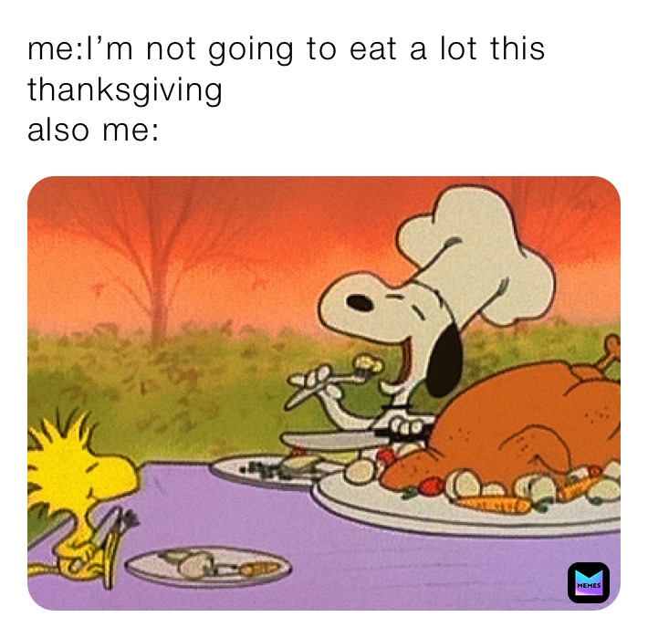 me:I’m not going to eat a lot this thanksgiving 
also me: