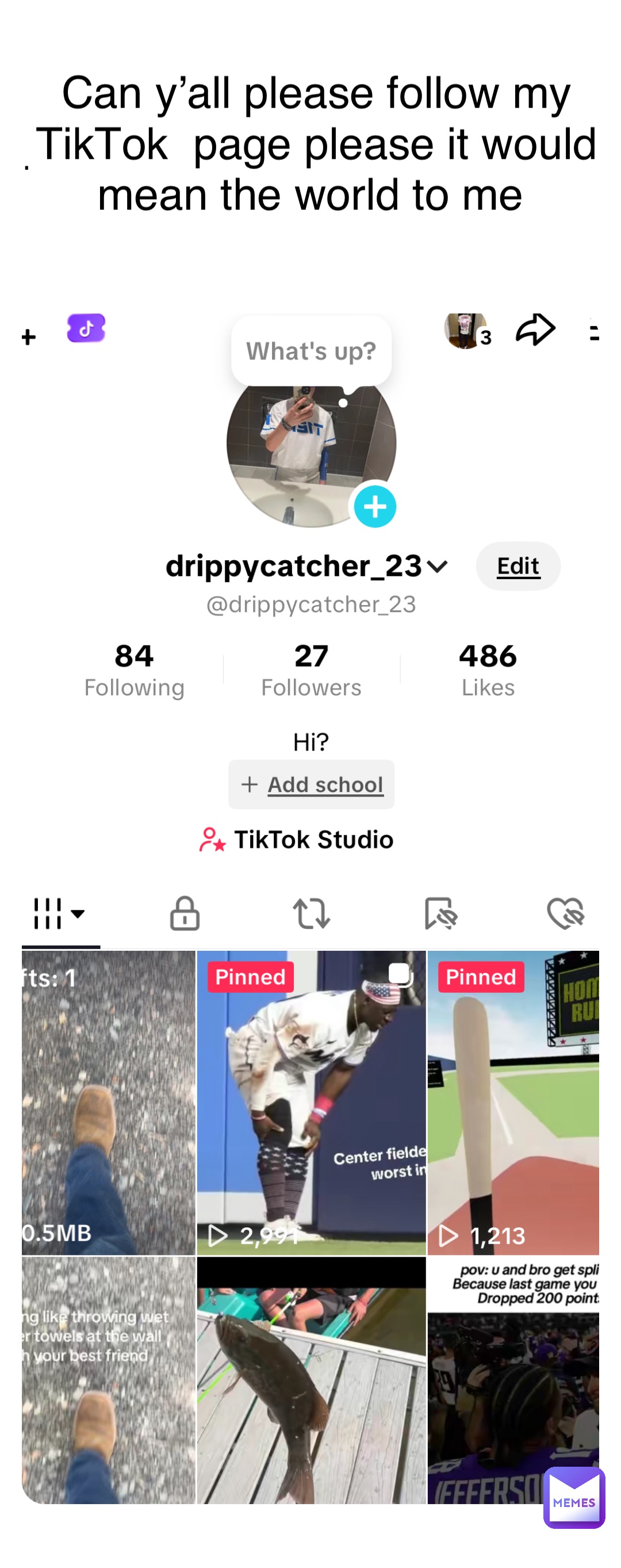 . Can y’all please follow my TikTok  page please it would mean the world to me