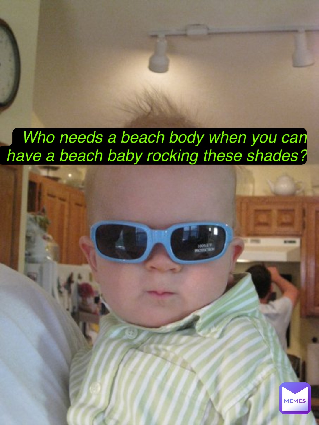 Who needs a beach body when you can have a beach baby rocking these shades?